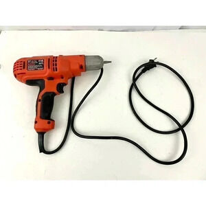 Black & Decker 6 Amp 3/8" 1500 RPM Corded Electric Drill Model DR340 Works